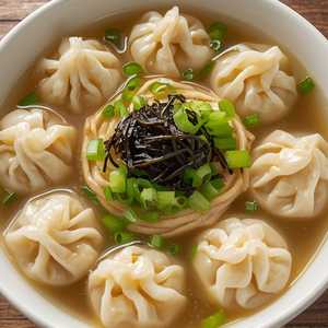Shanghai Veggie & Pork Wonton Soup (10pcs)