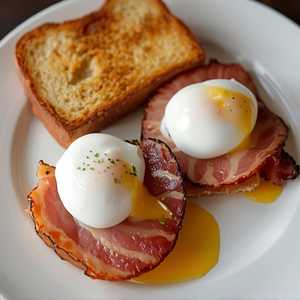 Two Eggs W/ Canadian Bacon
