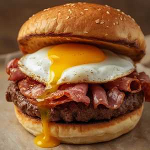 Pastrami & Egg Burger