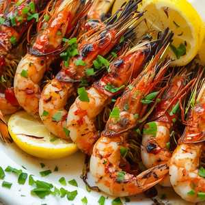 Spicy Grilled Prawns Entree