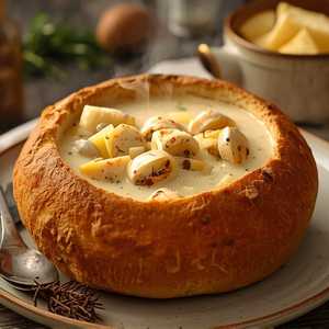 Lowell's Famous Clam Chowder (Bread Bowl)