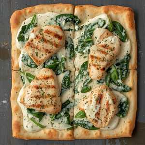 Chicken Spinach Alfredo Pizza - Large