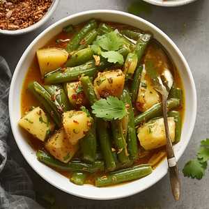 Aloo Ra Seemi Ko Tarkari