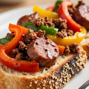 Sausage & Pepper Toast