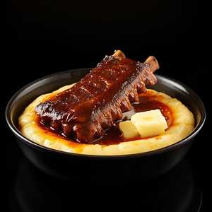 BBQ Rib & Cheddar Grits
