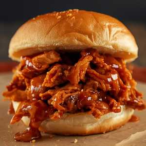 All-Natural Pulled Chicken Sandwich