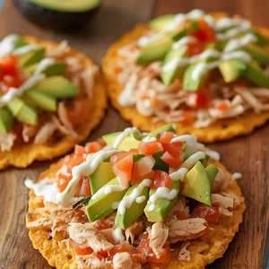 Chicken Or Pork Tostadas
