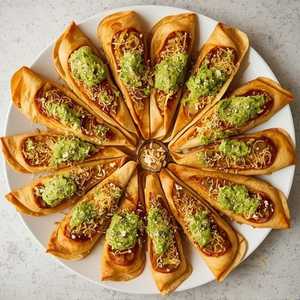 #3 12 Rolled Tacos w/Guacamole and Cheese
