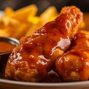 Honey BBQ Glazed Chicken Strip Basket