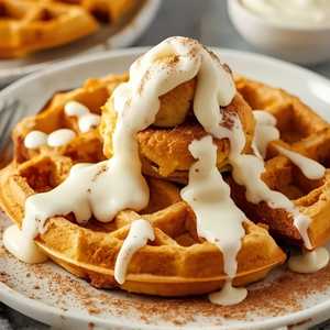 Cinnamon Roll Waffles