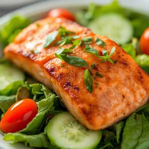 Pan Roasted Salmon Salad
