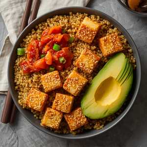 Crispy Tofu Kimchi Plate
