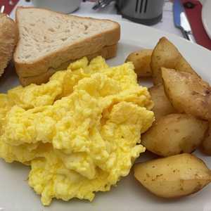 TWO EGGS fried, scrambled or poached