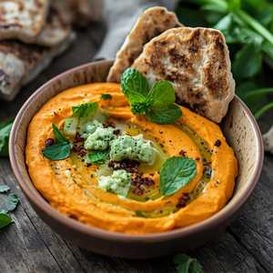 Spiced Carrot & Sunflower Seed Hummus