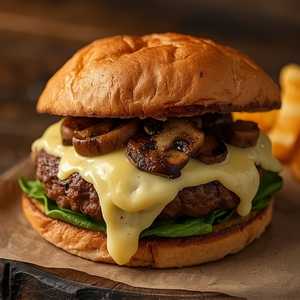 Mushroom Brie Burger (L)