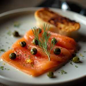 Our Own Smoked Salmon, Toasted Brioche, Capers