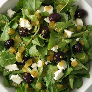 Green House Salad, Feta & Olive Yuzu Dressing