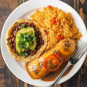 Bean Tostada & Cheese Enchilada
