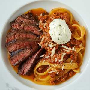 Prime New York Steak & Bolognese