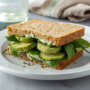 Cold Veggie Green Goddess Sandwich