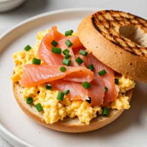 Nova Scotia Smoked Salmon, Scrambled Eggs & Onions