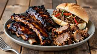 Large Rib, Pork or Mix Plate