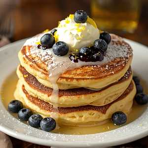 LEMON BLUEBERRY PANCAKE STACK