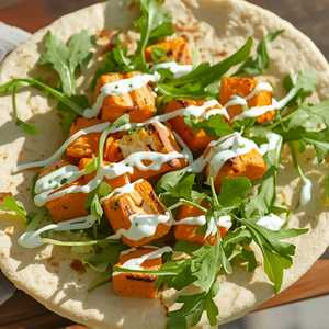 Sweet Potato & Halloumi Wrap