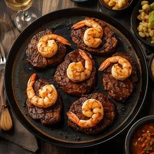 6 Oz Top Sirloin And Shrimp Family Pack Large