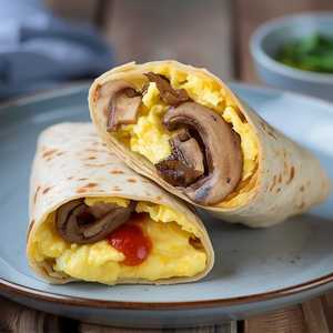 Mushroom Breakfast Burrito