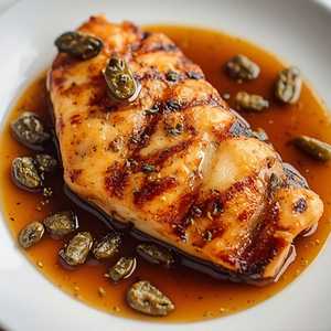 Grilled Longnose Skate Wing, Tamari Brown Butter & Capers