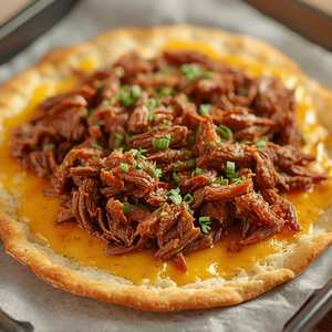 Cheese crips with shredded beef or chicken
