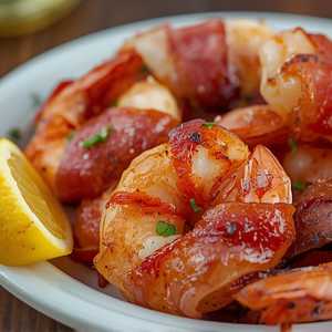 Cherrywood Bacon-Wrapped Shrimp