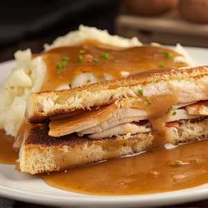 HOT OPEN FACE TURKEY SANDWICH