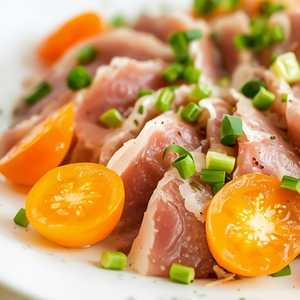 Albacore Crudo, Sungold Tomato, Chive, Green Peppercorn