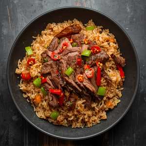 Hibachi Spicy Steak Fried Rice