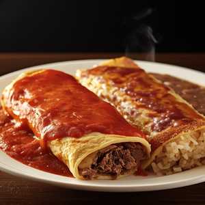 No. 6 Enchilada, Beef Burrito