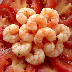 Sliced Tomato with Bay Shrimp