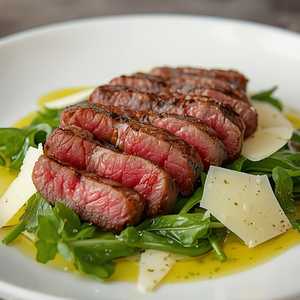 Tagliata di Manzo con Rucola e Parmigiano