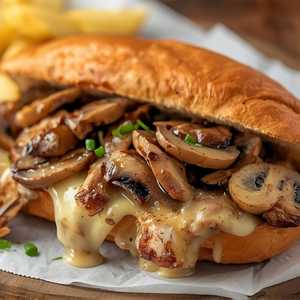 Mushroom Swiss Chicken Cheesesteak
