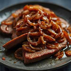 Grilled Liver and Onions