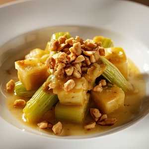 Leeks, Sherry Sabayon, Hazelnuts