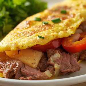 Steak & Swiss Omelette