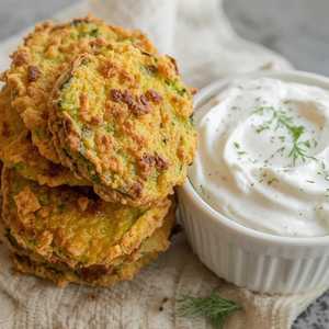 Fried Zucchini, With Lemon Tzatziki