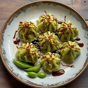 Edamame + Wasabi Dumplings