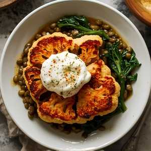 Spiced Butter Roasted Cauliflower Steak