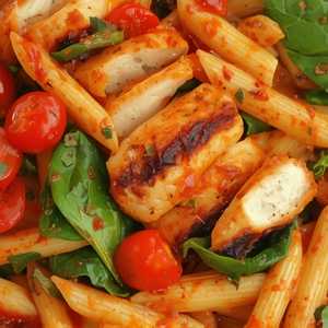 Spicy Grilled Chicken Alfredo Pasta