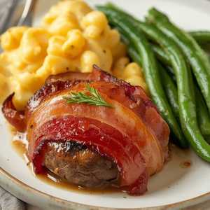 3 oz Beef Tender with Crisp Bacon