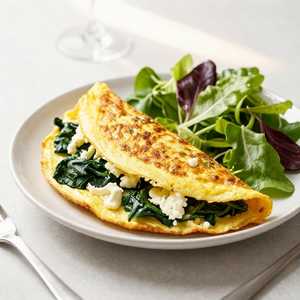Spinach and Goat Cheese Omelette