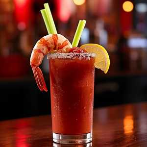 BETTY LOU'S BLOODY MARY ~ WITH SOJU AND PRAWN